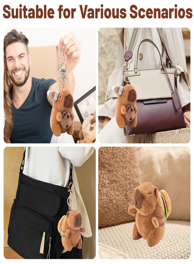 EOKPHULL Capybara Keychain, Capybara Animal Keychains for Backpacks, Key Chain Bag Charm - Image 2